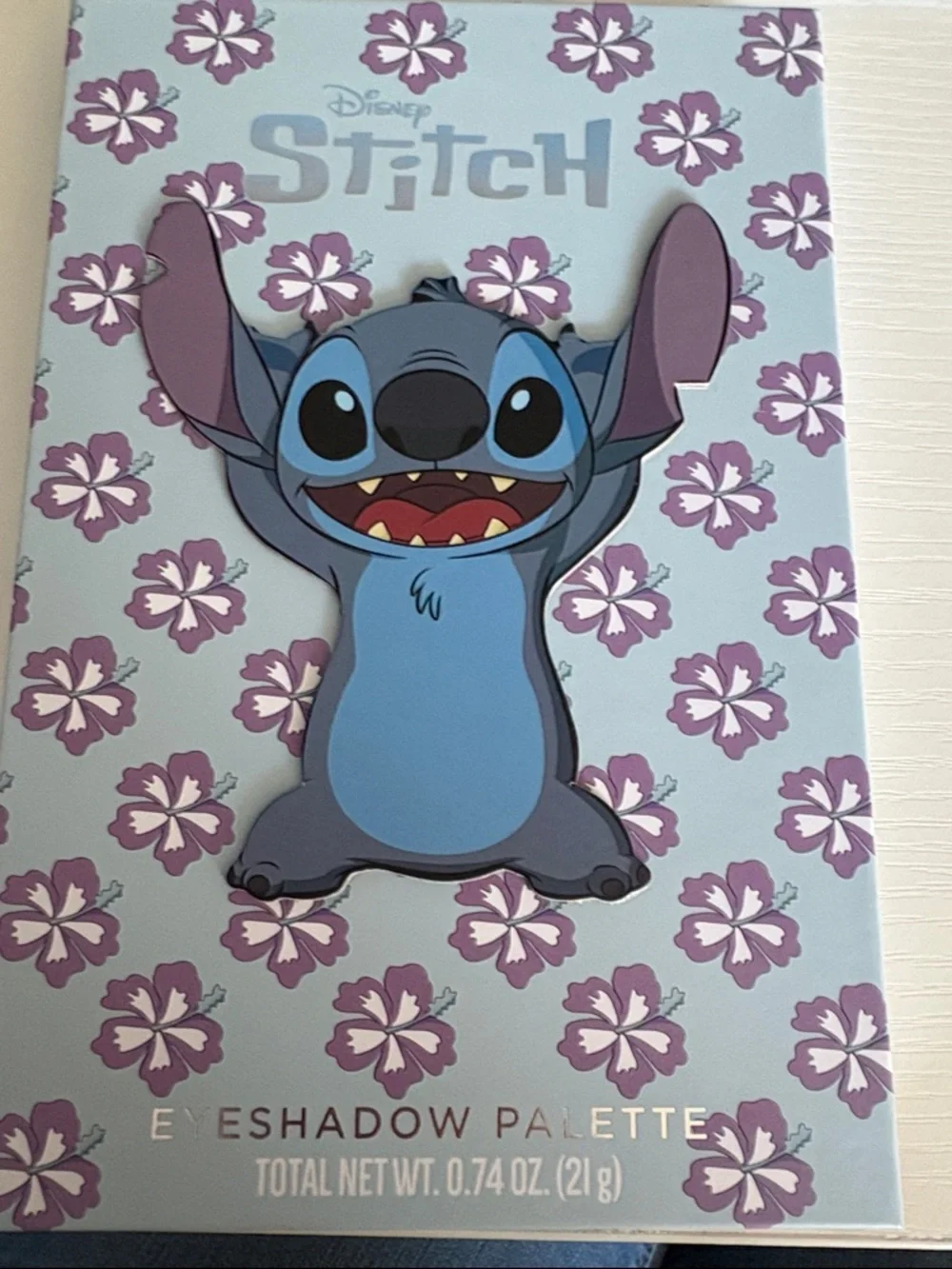 Disney Stitch Eyeshadow Palette - Blue & Purple Floral Design New